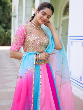 Multi Colour Lehenga Set