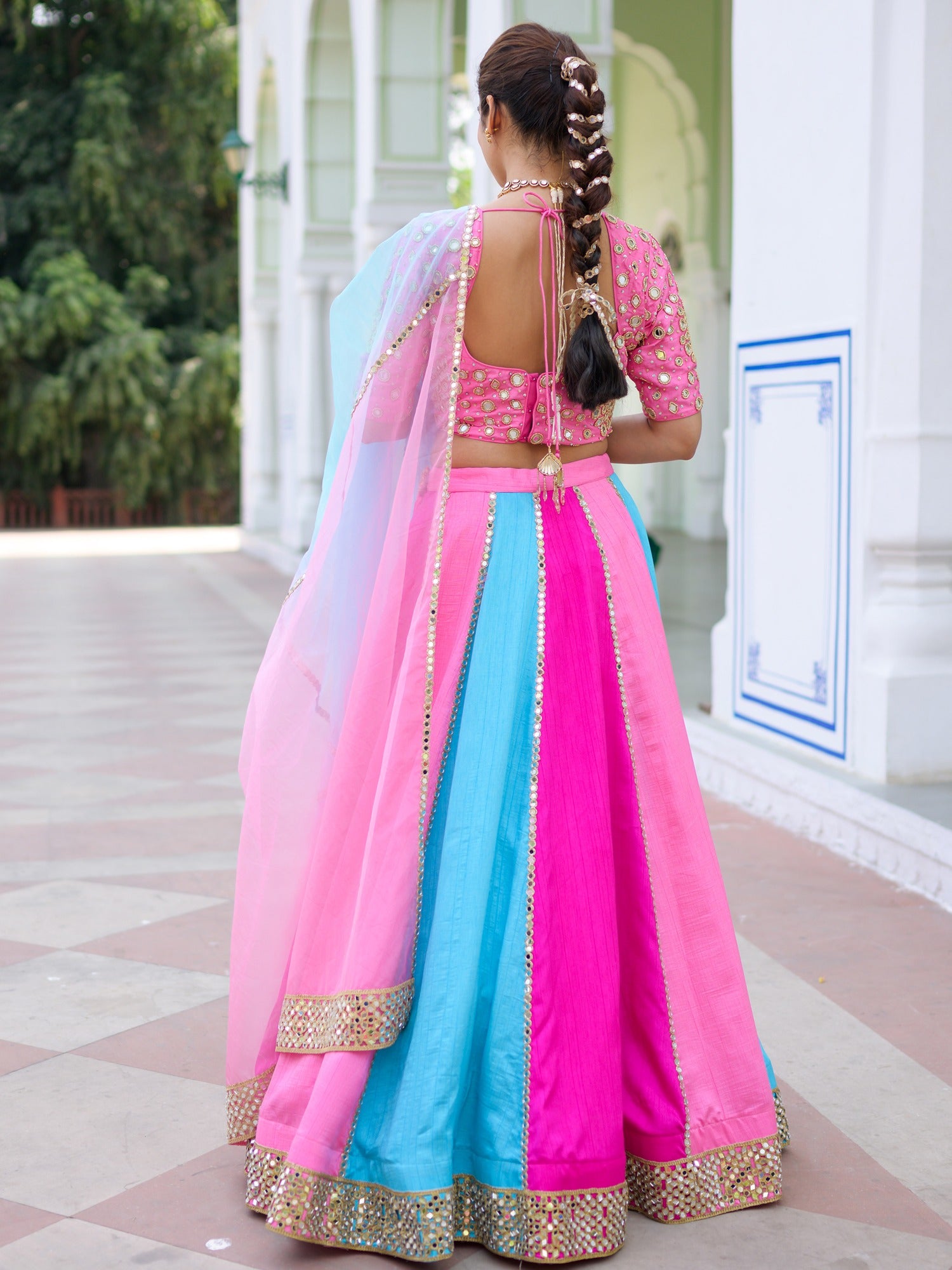 Multi Colour Lehenga Set