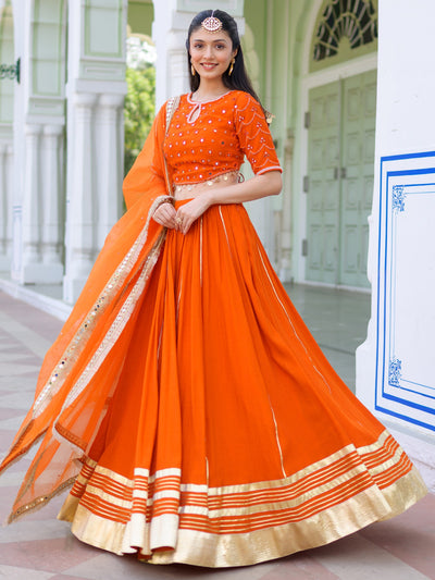 Noor-E-Orange Lehenga Set