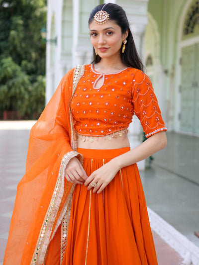 Noor-E-Orange Lehenga Set
