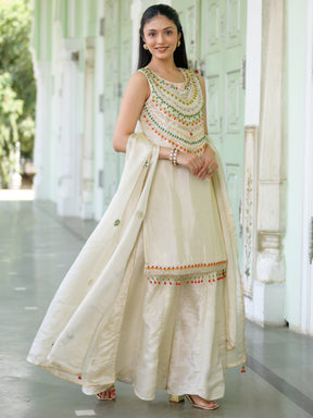 Heritage Ivory Sharara Set