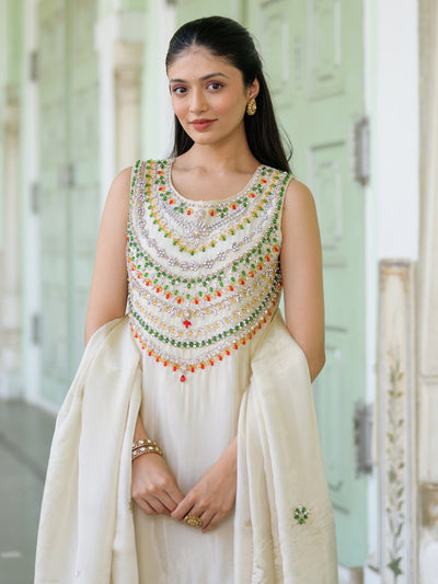 Heritage Ivory Sharara Set
