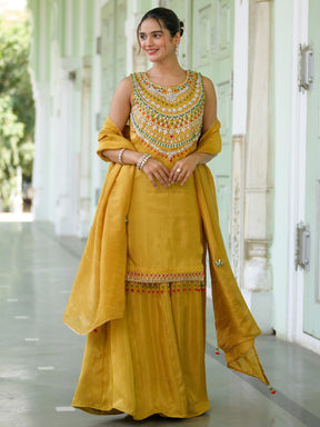 Heritage Golden Sharara Set