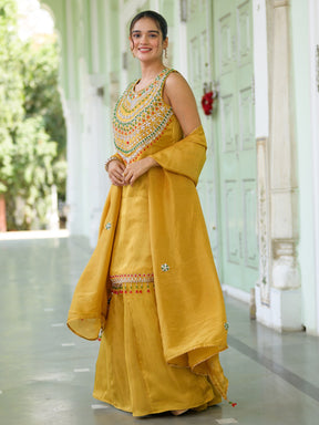 Heritage Golden Sharara Set