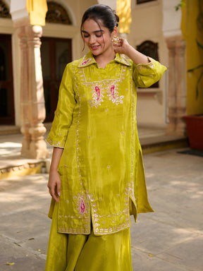 Lime Green Sharara Set