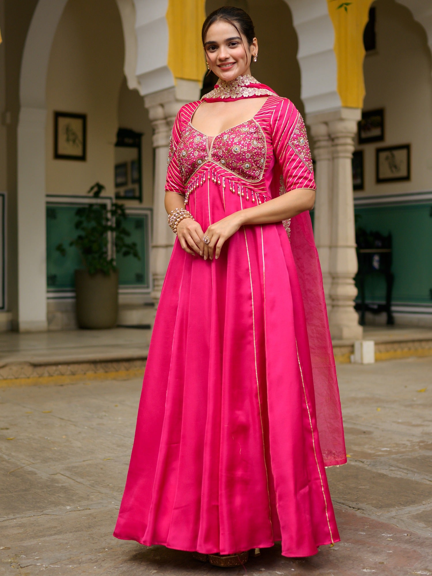 Majenta Anarkali