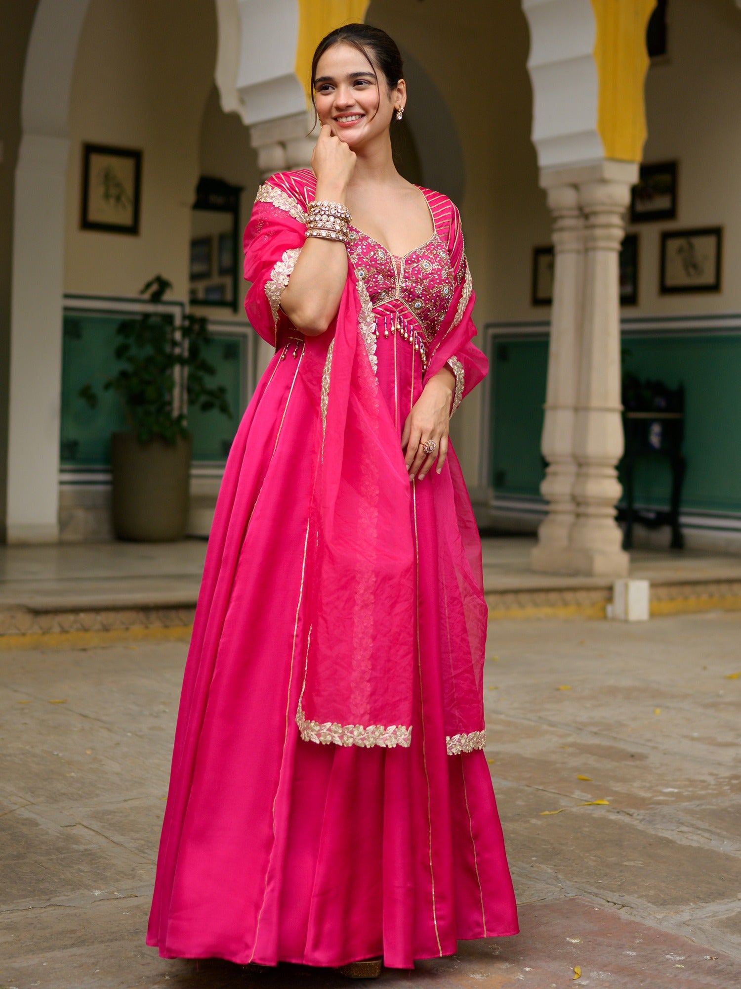 Majenta Anarkali