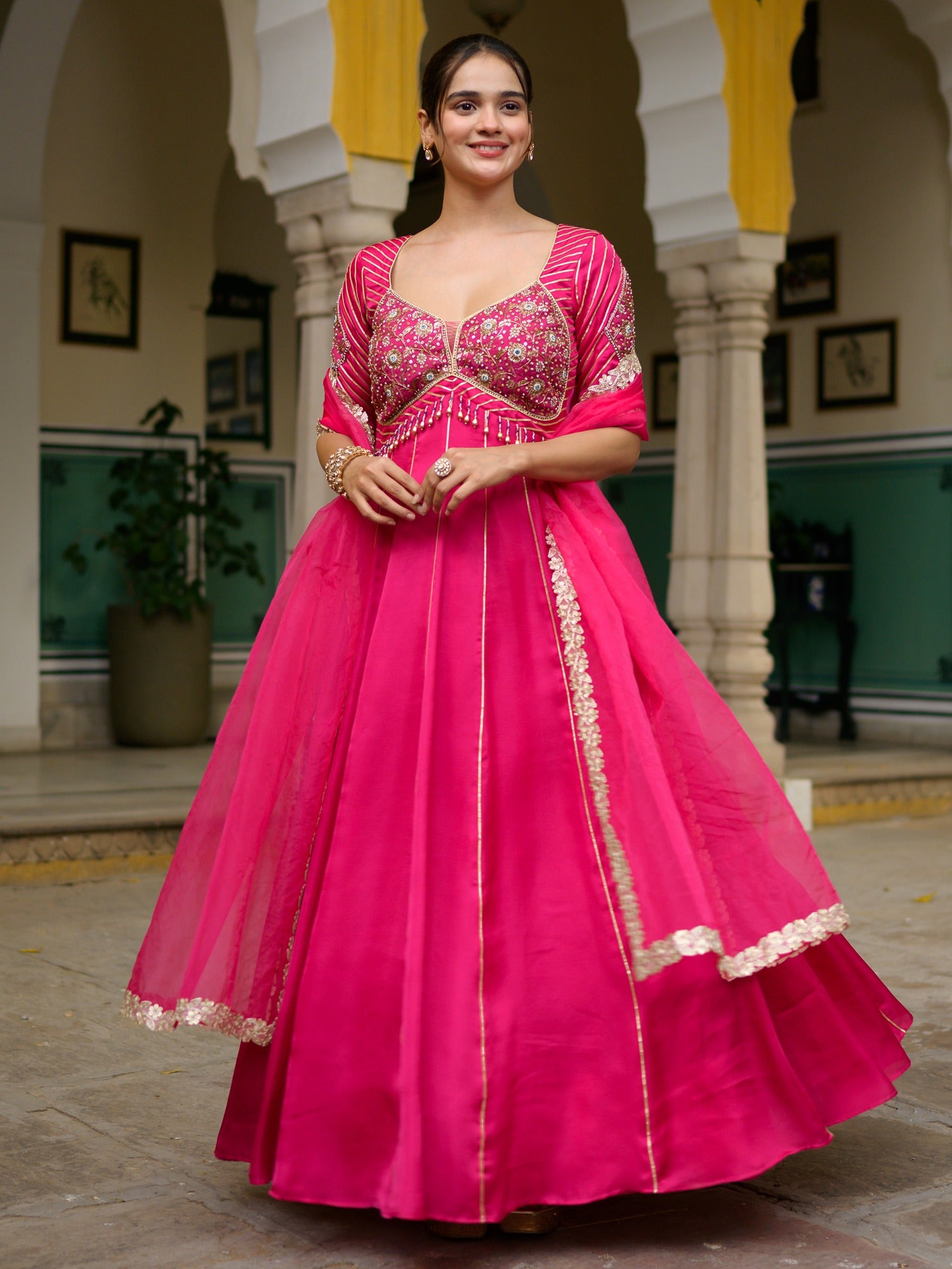 Majenta Anarkali