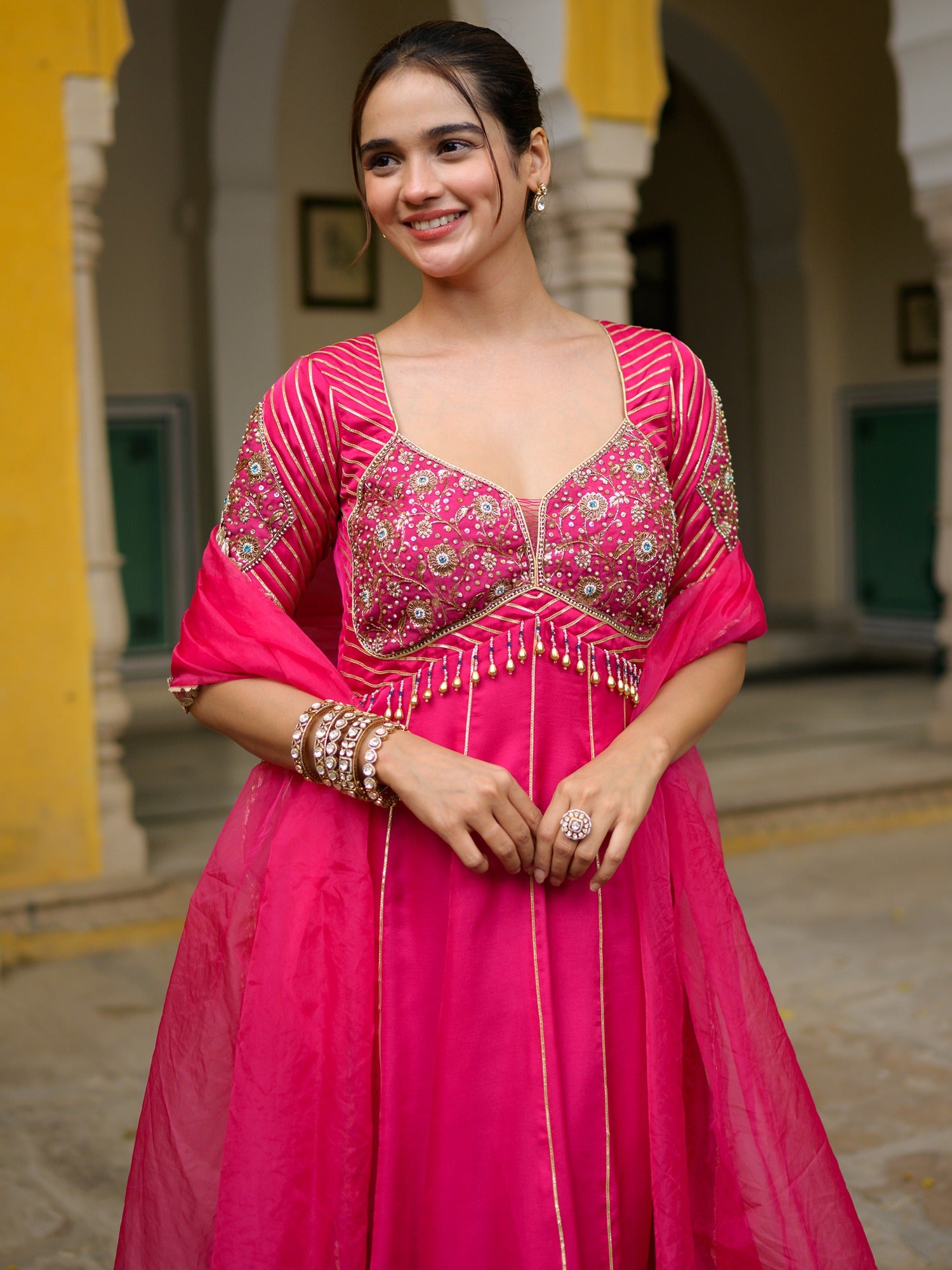 Majenta Anarkali