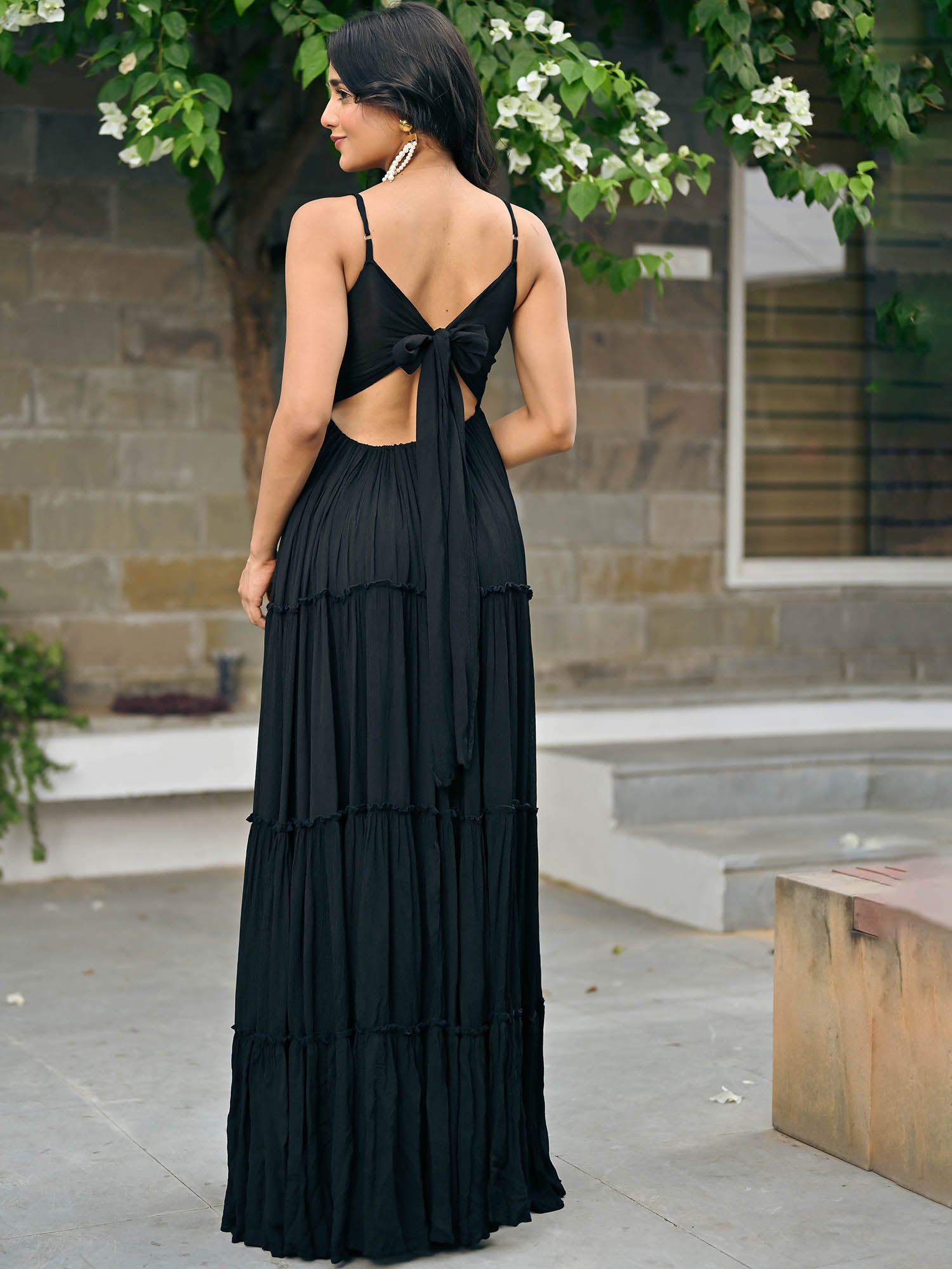 Raya Black long Dress