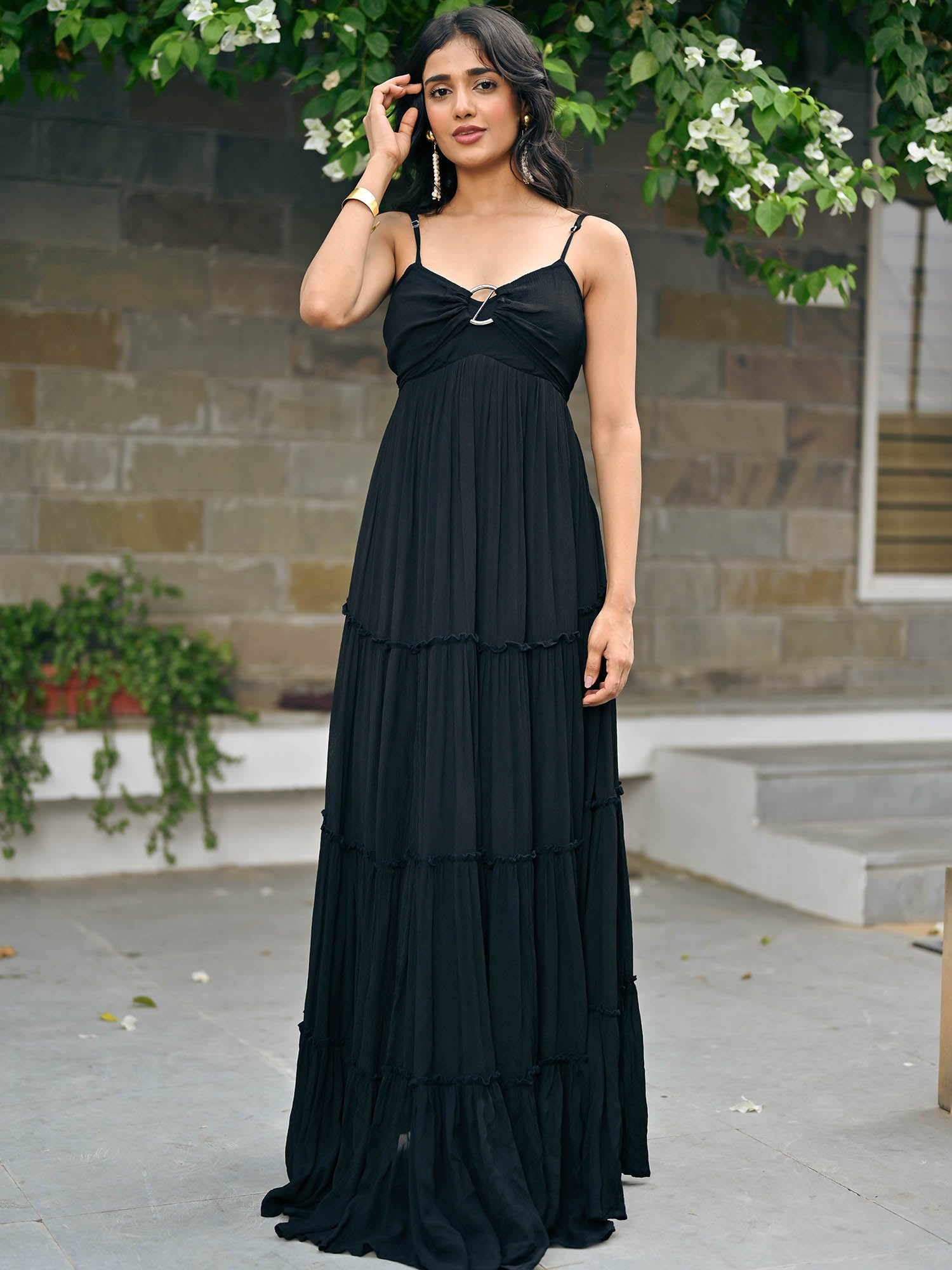 Raya Black long Dress