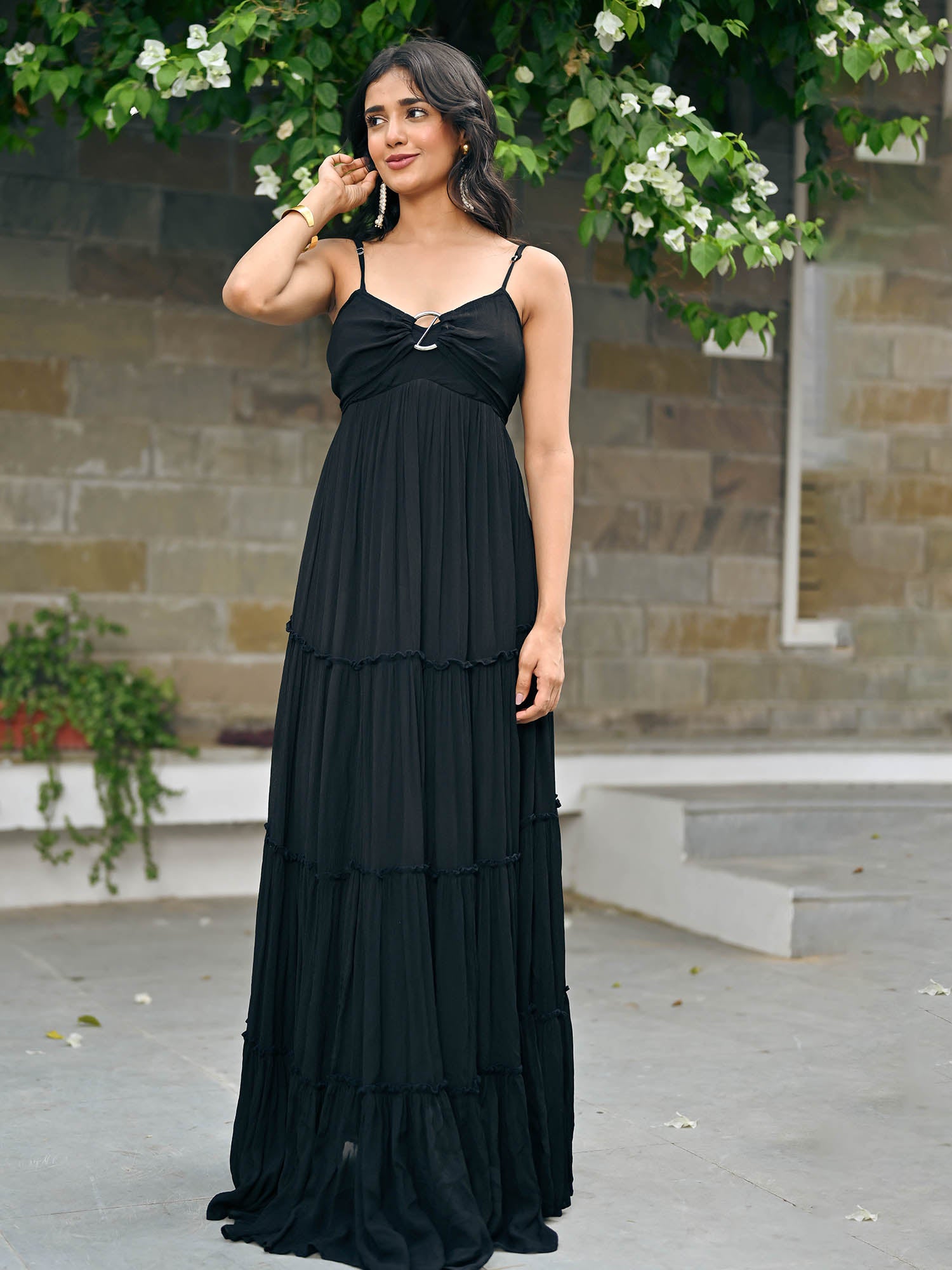 Raya Black long Dress