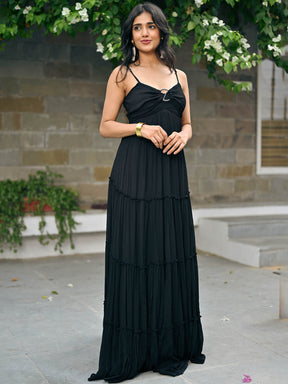 Raya Black long Dress