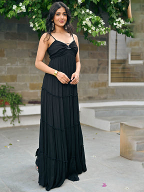 Raya Black long Dress