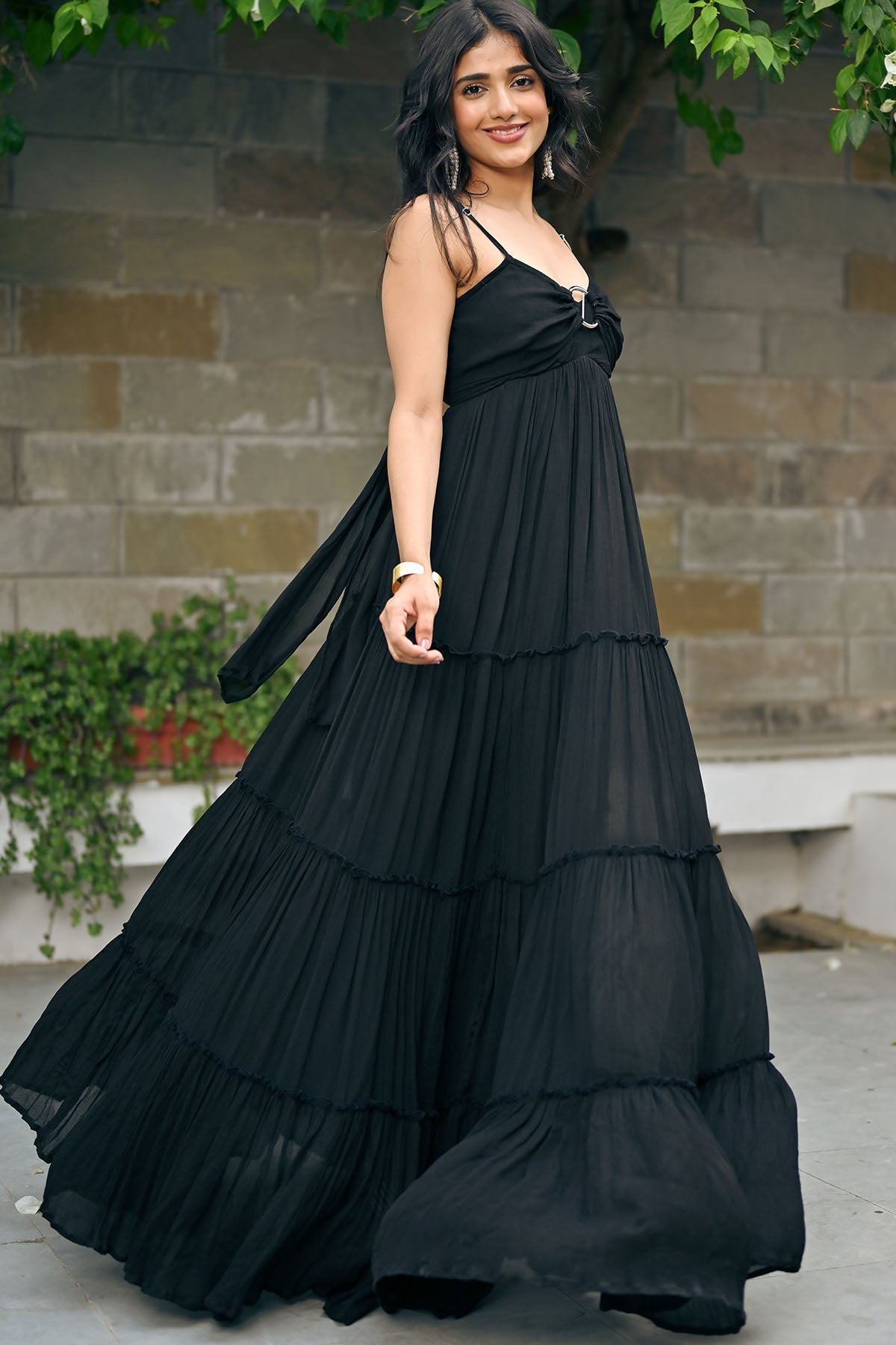 Raya Black long Dress