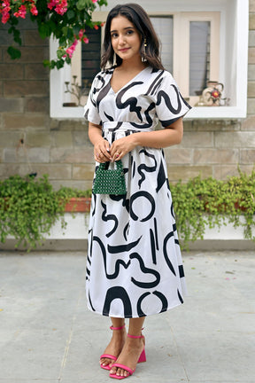 Lois Printed Midi Dress