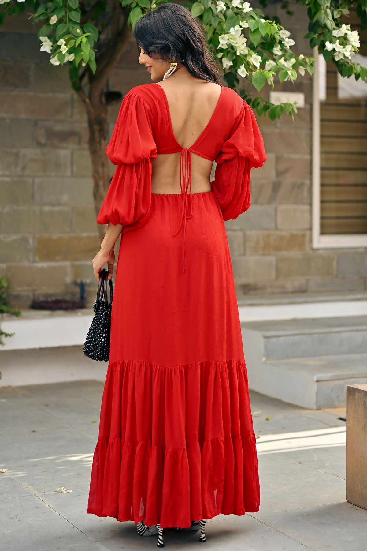 Kristina Red long Dress