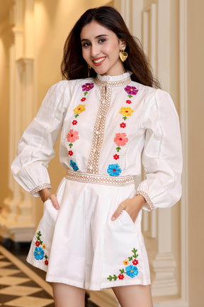 Irish floral Shorts Shirt Set