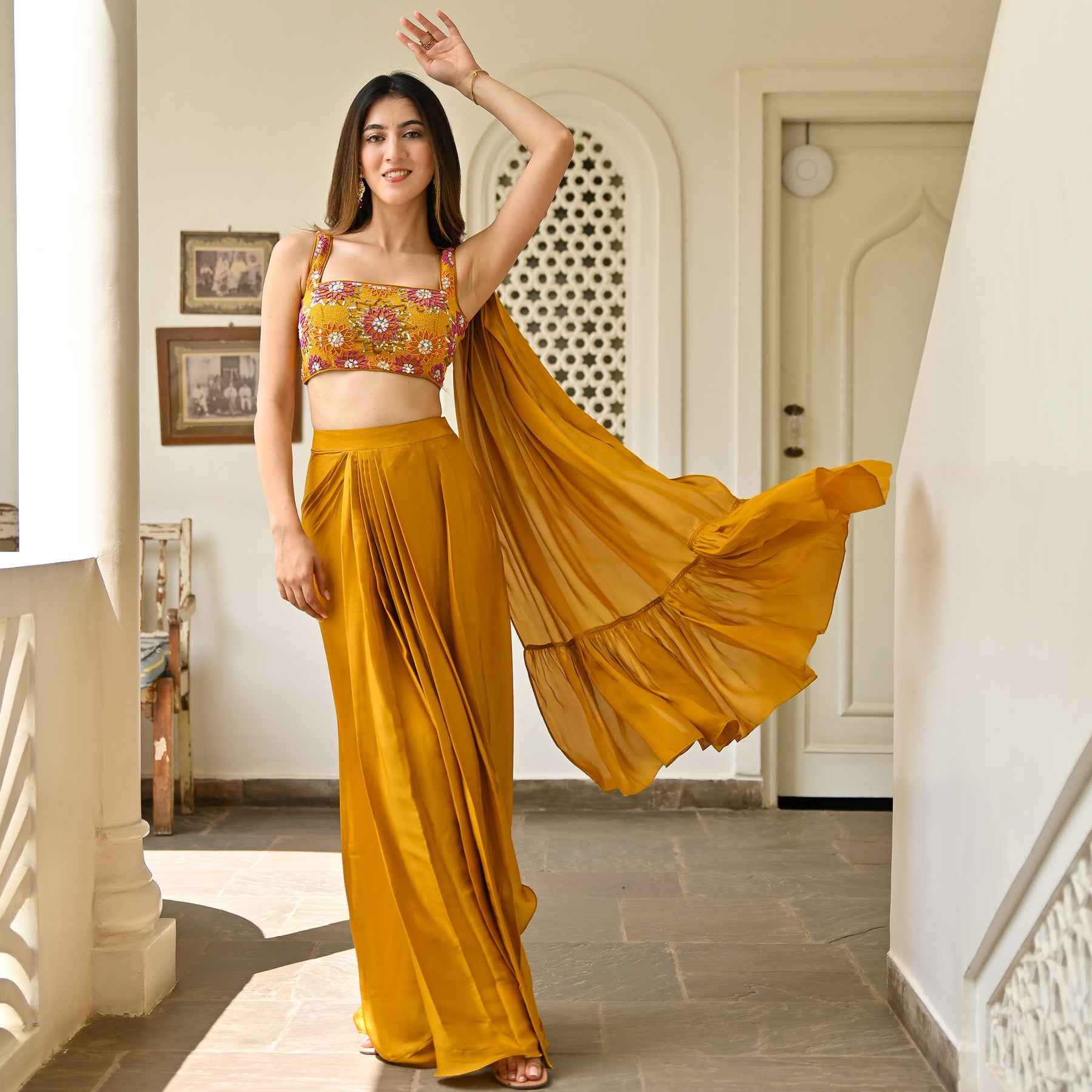 Diesel Yellow Asymmetrical Skirt for Women Online India at Darveys.com