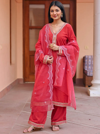 Brown Velvet Kurta Set