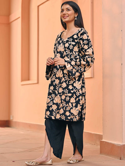 Black Velvet Kurta Patiala Set