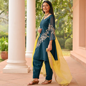 Teal Green Patiala Set