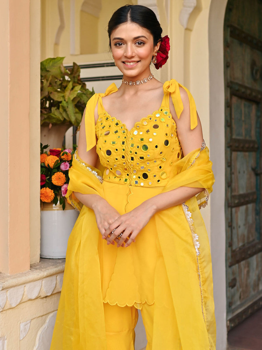 Elegant Zari & Mirror Sharara main image 0