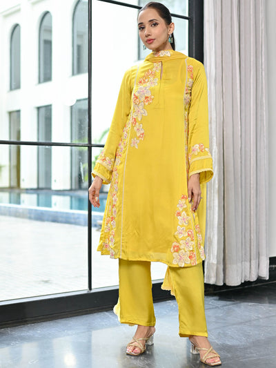 Kaarigiri Mustard Kurta Set