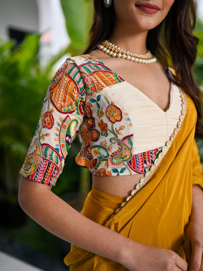 Drama Mustard Saree