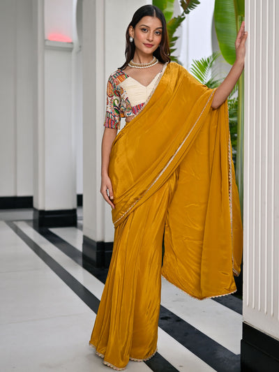 Drama Mustard Saree