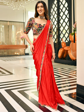 Drama Red Saree