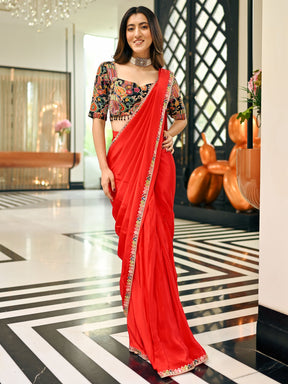 Drama Red Saree