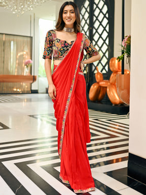 Drama Red Saree