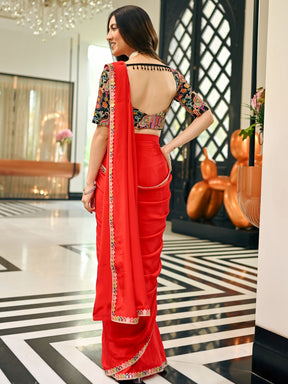 Drama Red Saree