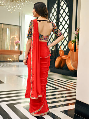 Drama Red Saree