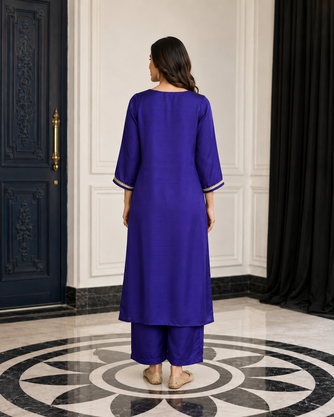 PURPLE KURTA SET