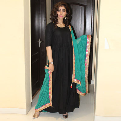 Black Solid Suit Set