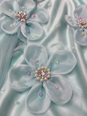 SKY BLUE RUFFLE GOWN