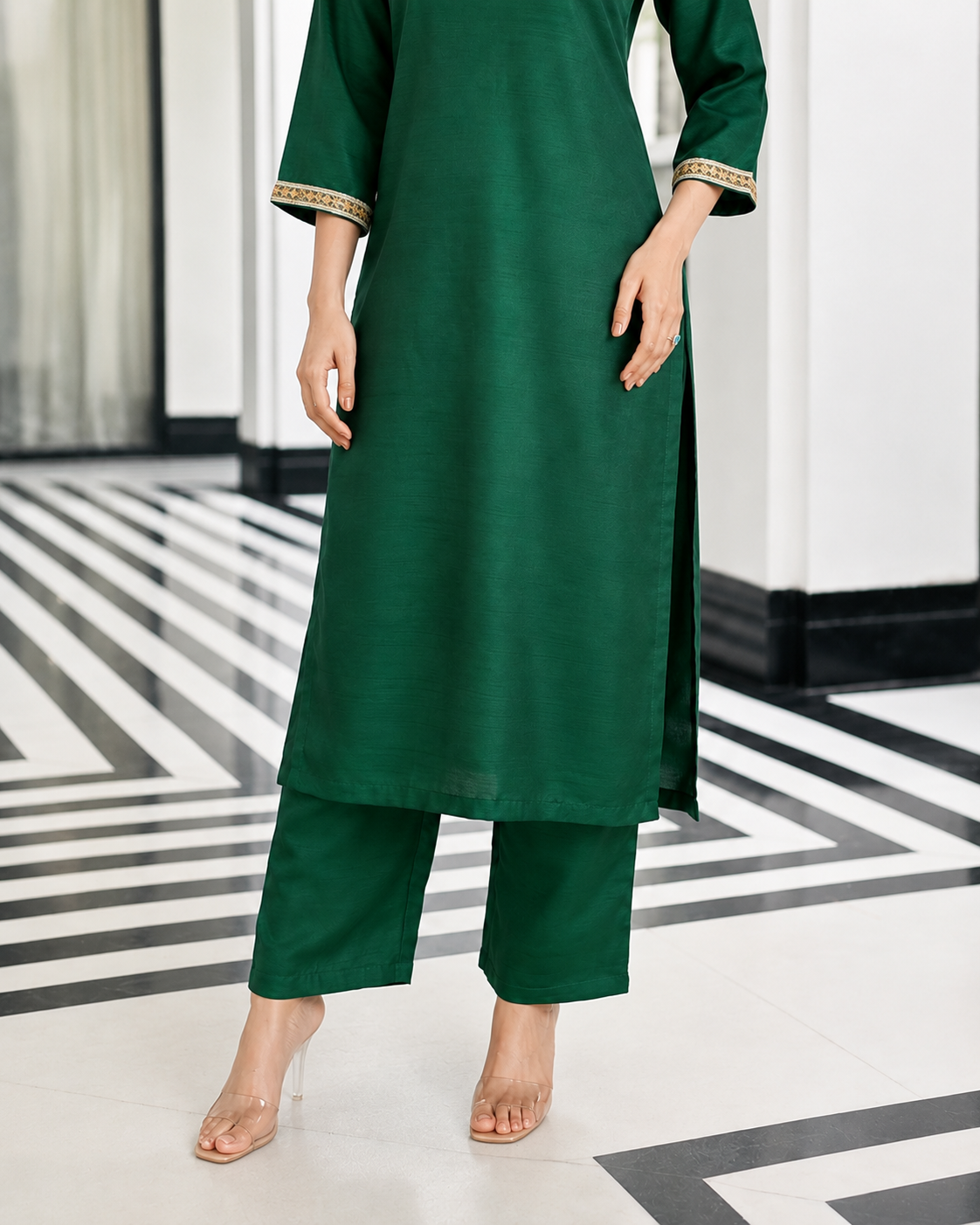 Green Kurta Set