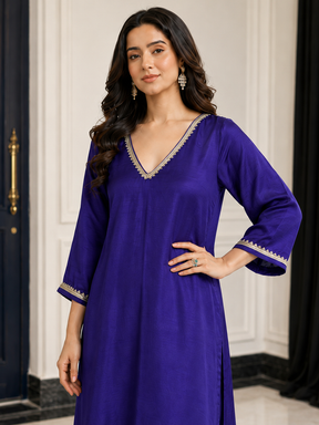 PURPLE KURTA SET
