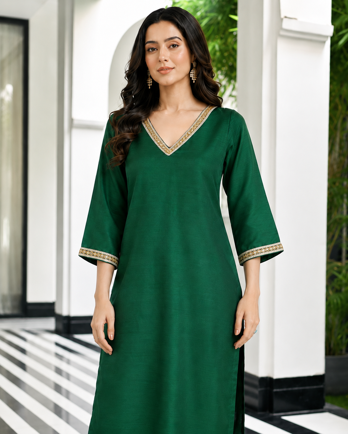 Green Kurta Set