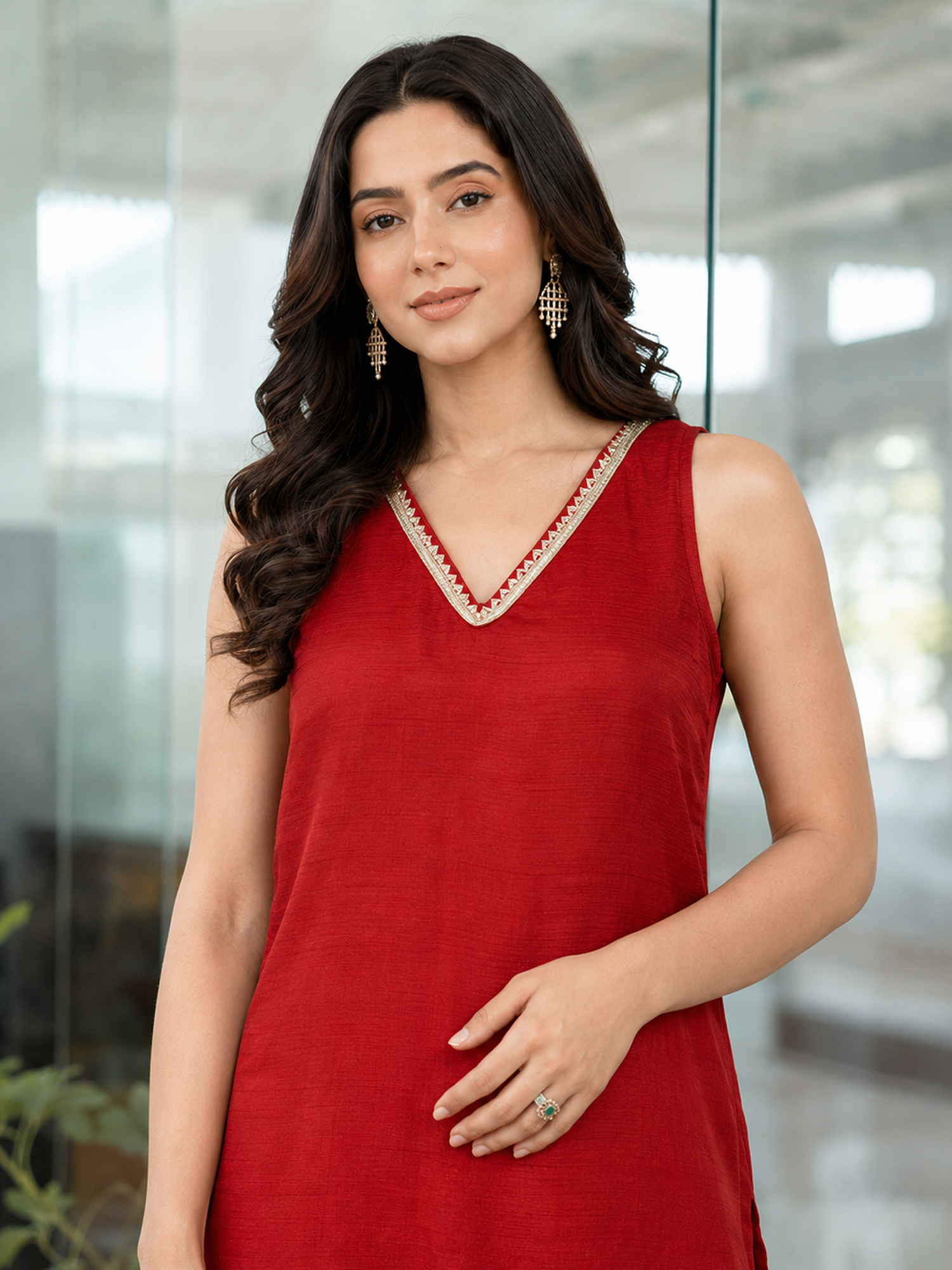 Orange Kurta Set