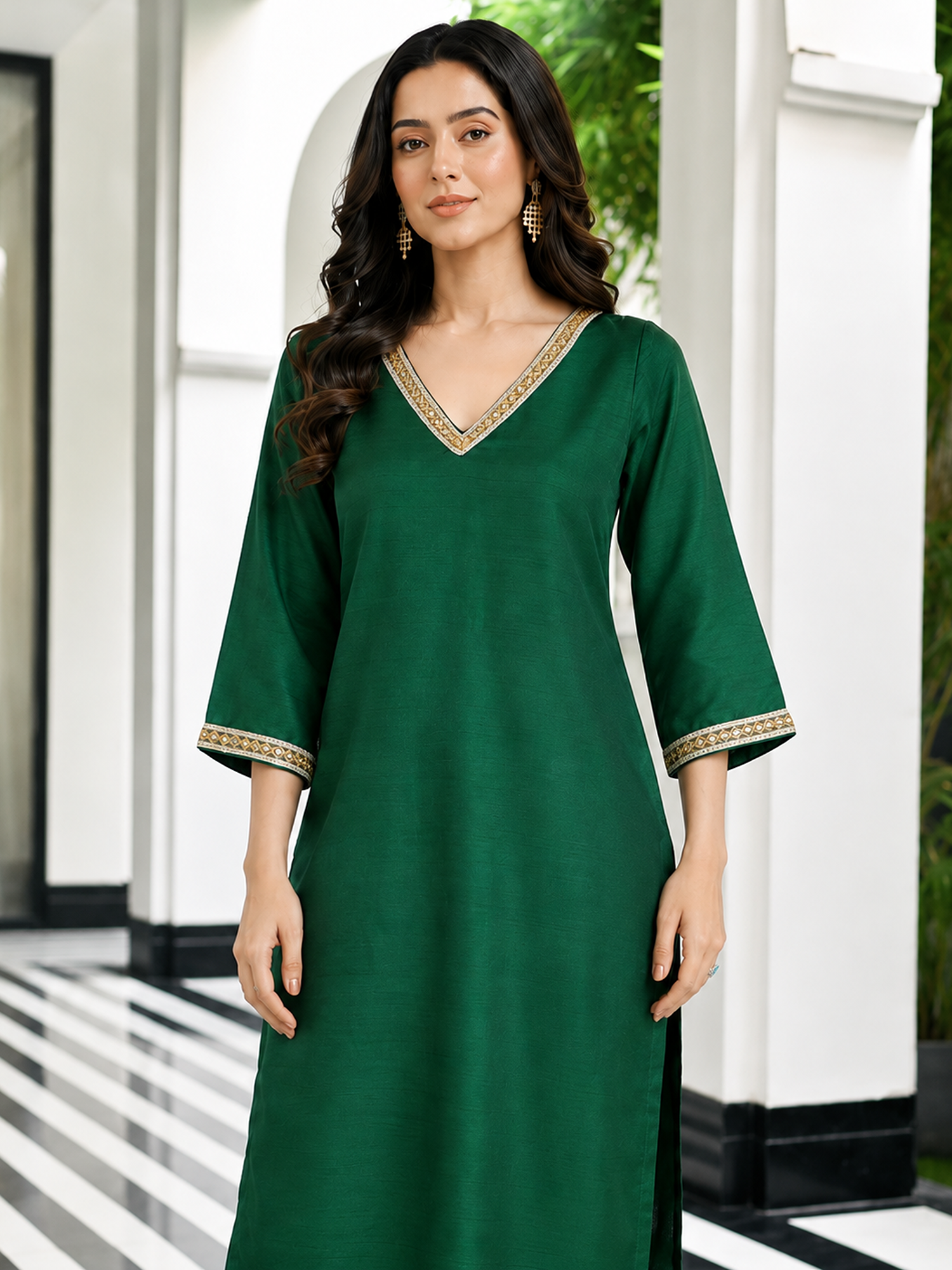 Green Kurta Set