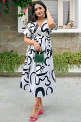 Lois Printed Midi Dress