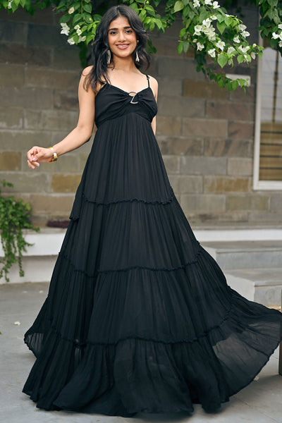 Raya Black long Dress