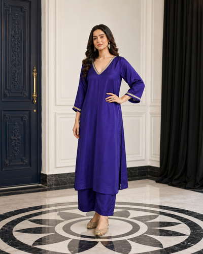 PURPLE KURTA SET