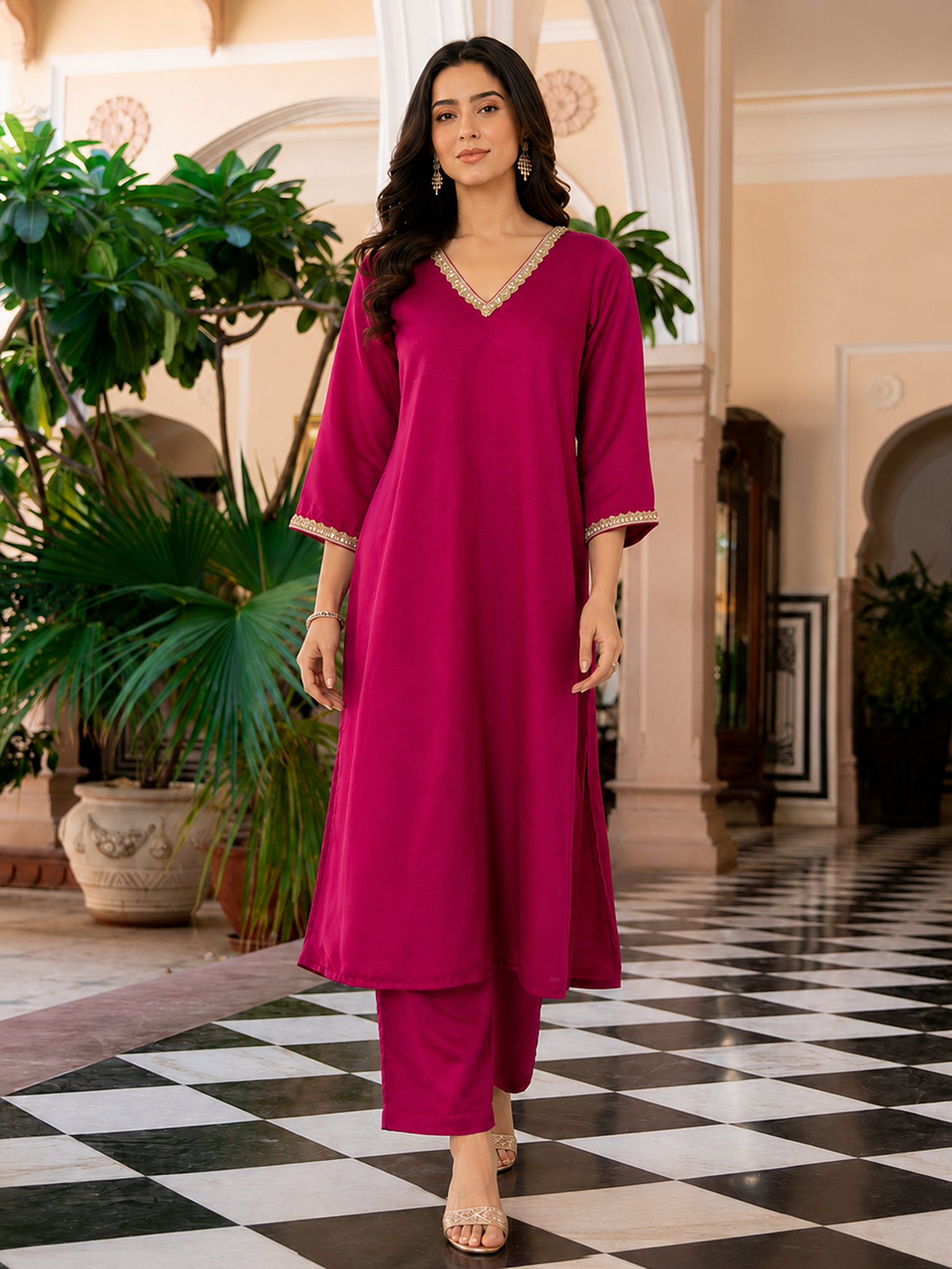 Pink Kurta Set