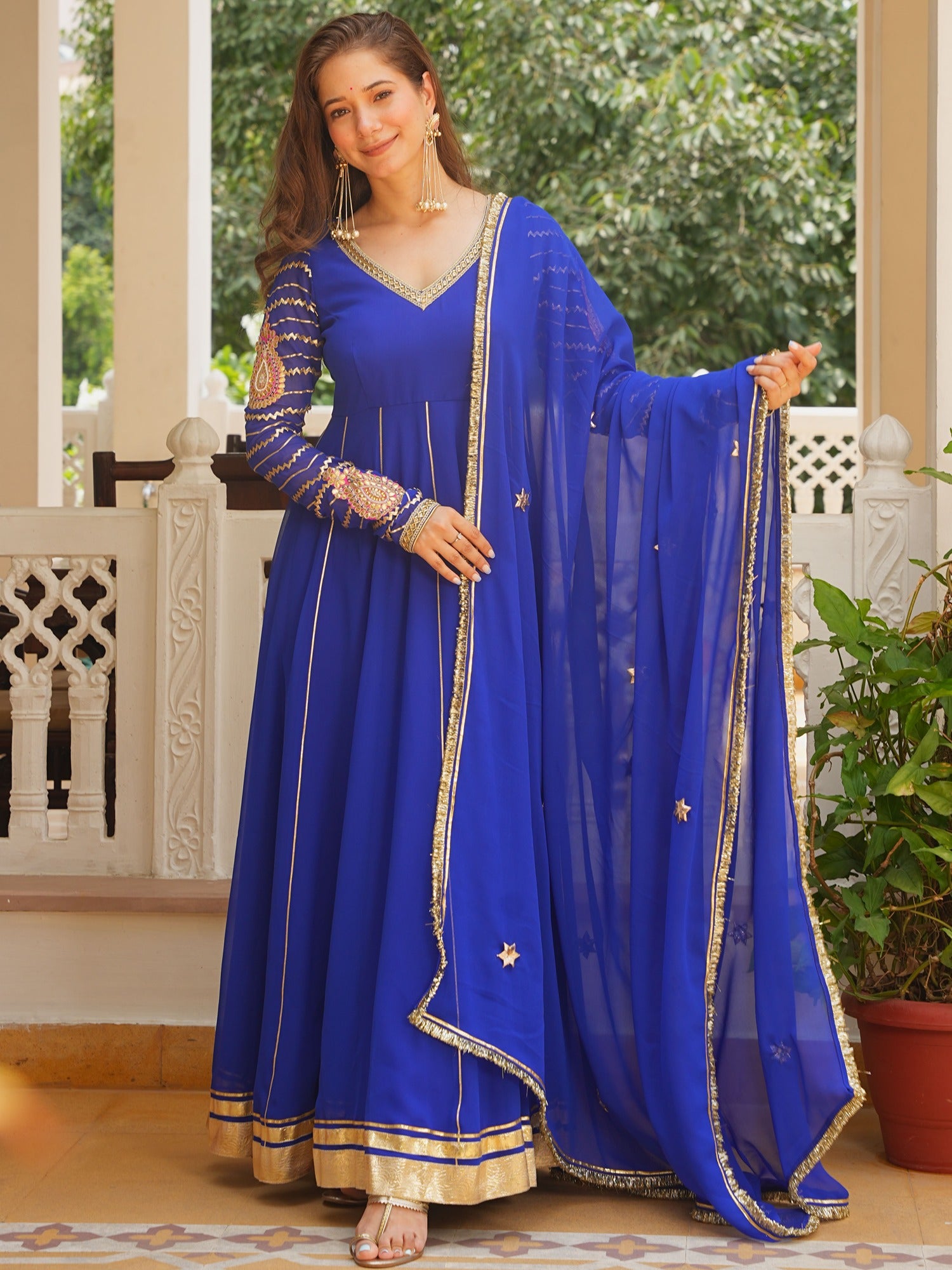 BLUE PATCH ANARKALI