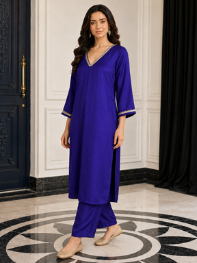 PURPLE KURTA SET