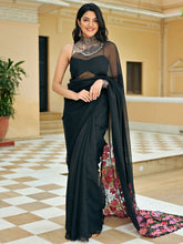 Black Embroidered Saree